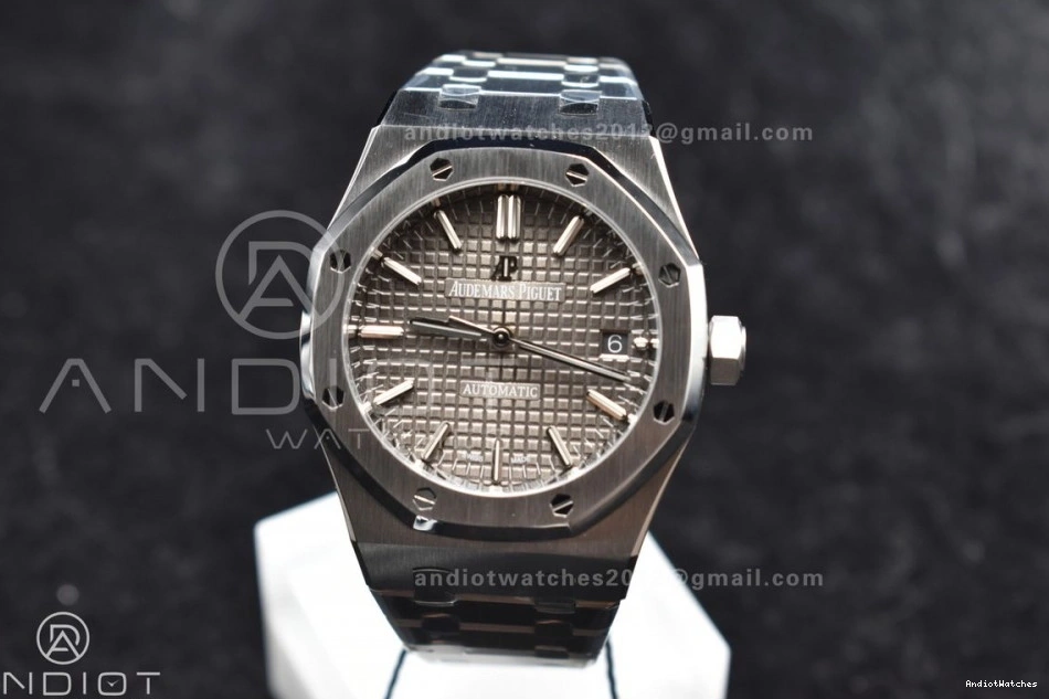 SA3120 1030 Dial Royal Best 37mm Gray SS on 1:1 Textured SS Bracelet Oak Edition Clone Super 15450 MultiPurpose ZF 0910